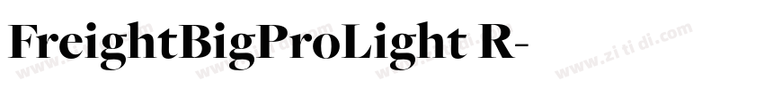 FreightBigProLight R字体转换
